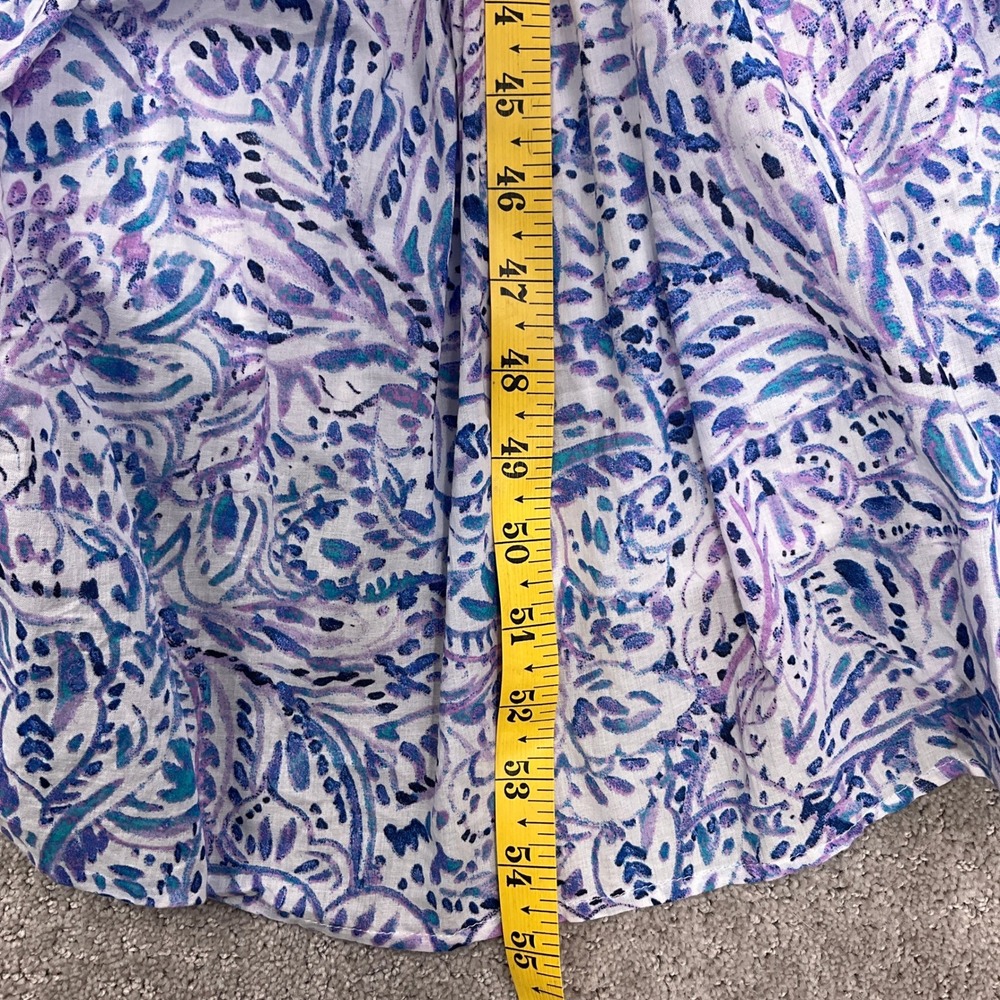 Talbots Sundress Womens 14 Blue‎ Purple Paisley Boho Coastal Cottagecore Maxi - Picture 10 of 11